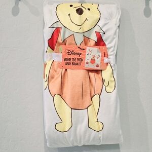 Disney Winnie the Pooh Pumpkin costume Halloween Beige Baby Blanket 30x40